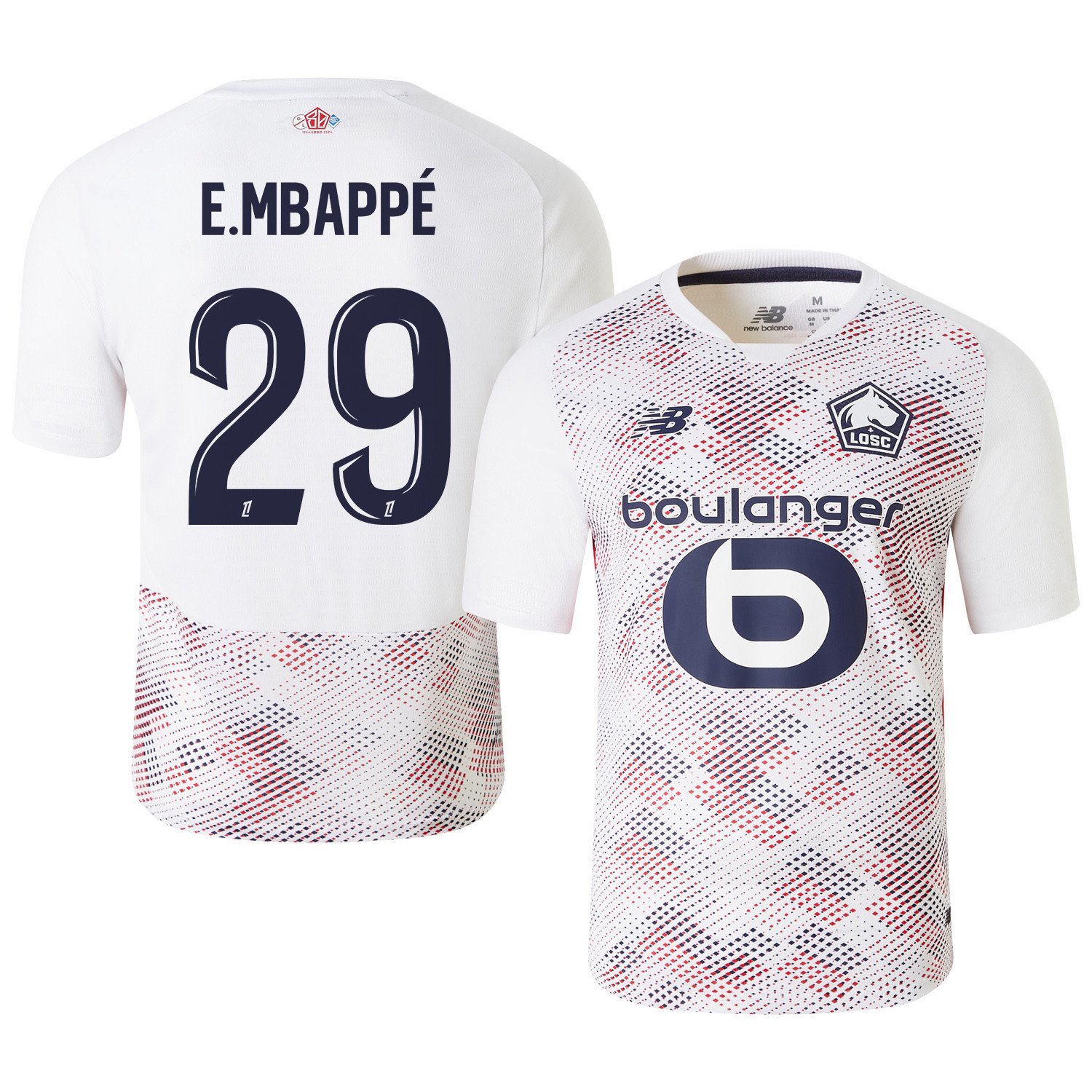 Ethan Mbappé 29 LOSC Lille 2024/25 Away Men Jersey - White
