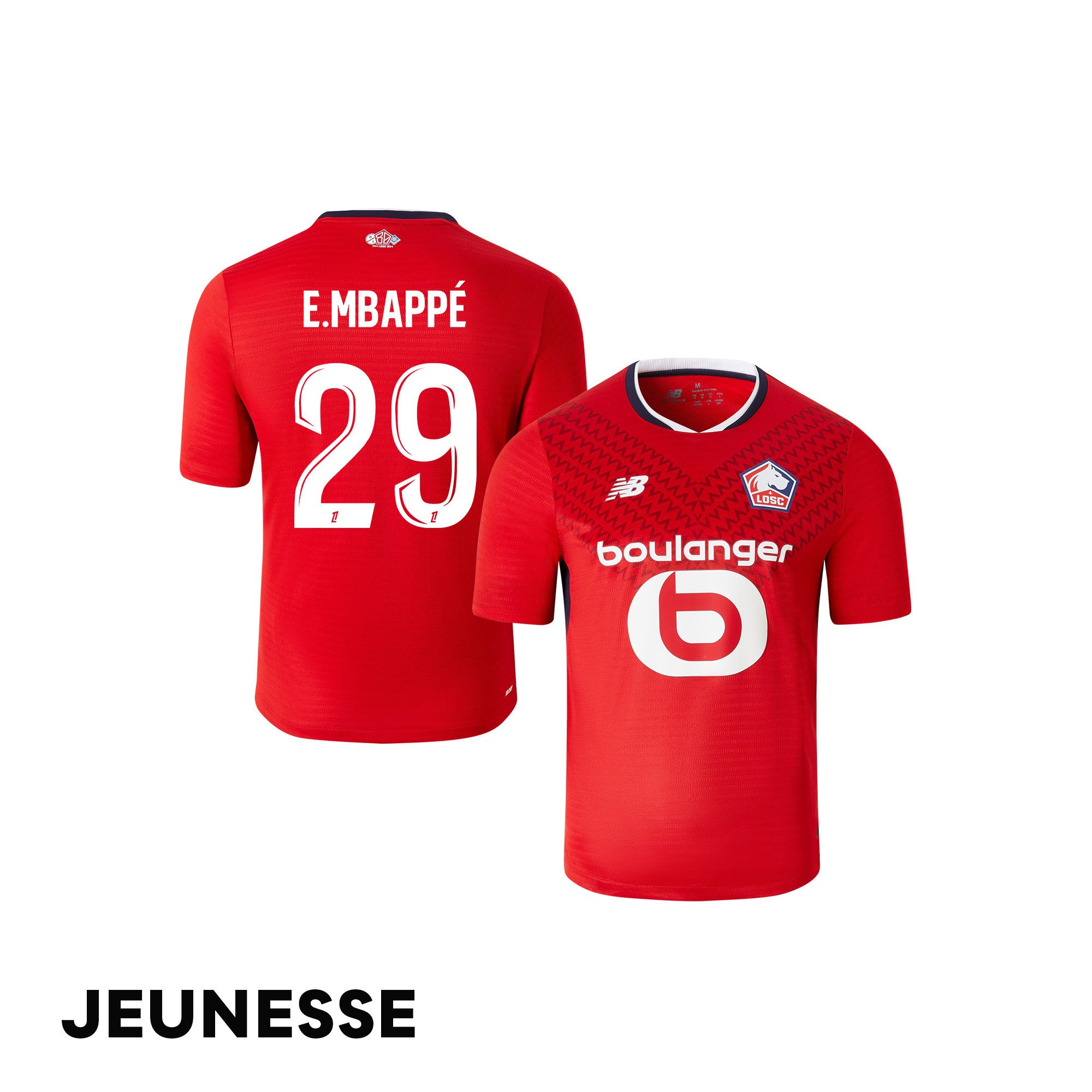 Ethan Mbappé 29 LOSC Lille 2024/25 Home YOUTH Jersey - Red