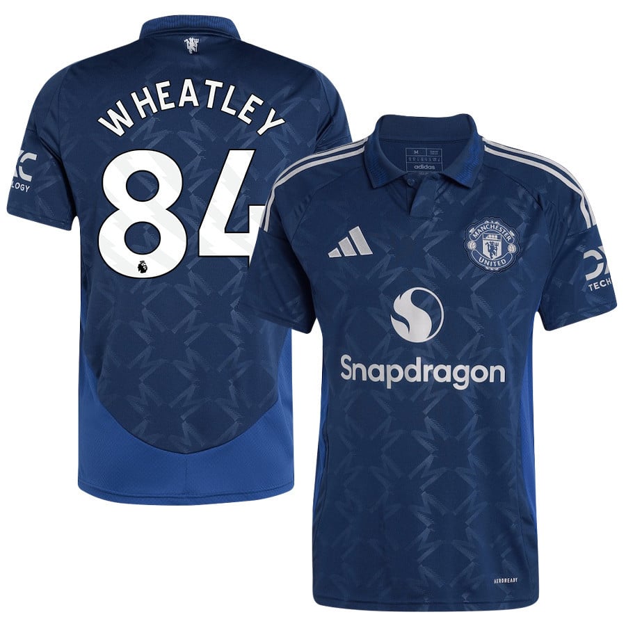 Ethan Wheatley 84 Manchester United 2024/25 Away Jersey - Men, Blue