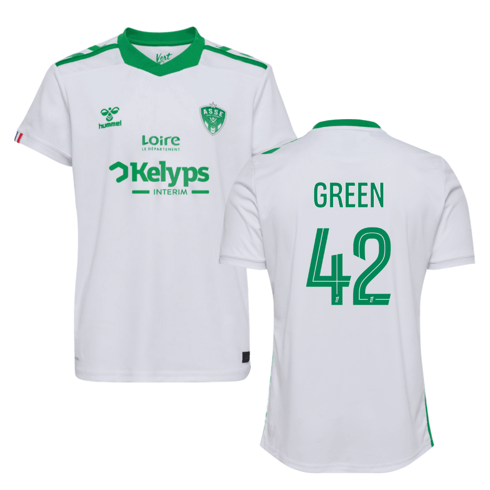 Etienne Green 42 AS Saint-Étienne 2024/25 Away Men Jersey - White