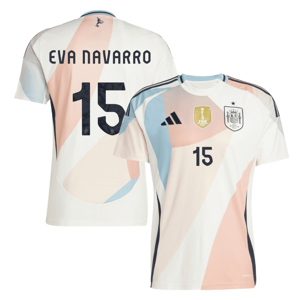 Eva Navarro 15 Spain Women's National Team 2025/26 Away Men Jersey - Cream