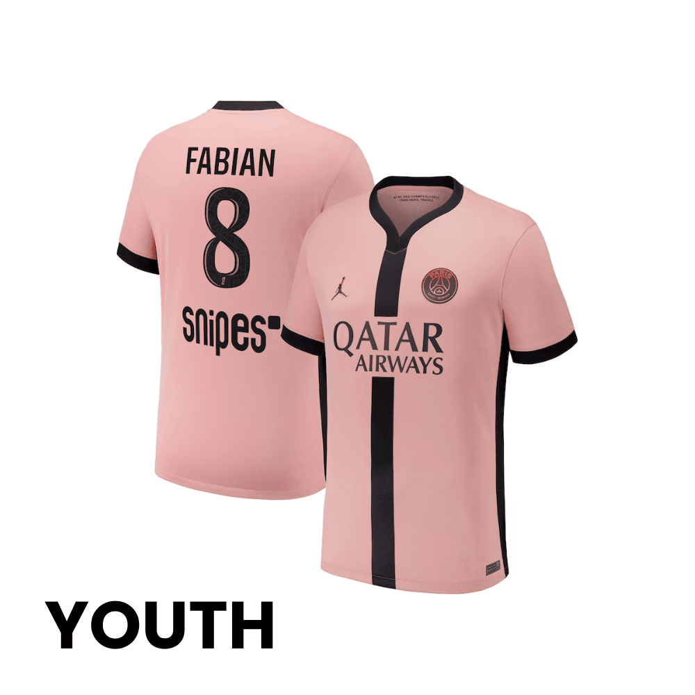 Fabián Ruiz 8 Paris Saint-Germain 2024/25 Third YOUTH Jersey - Pink