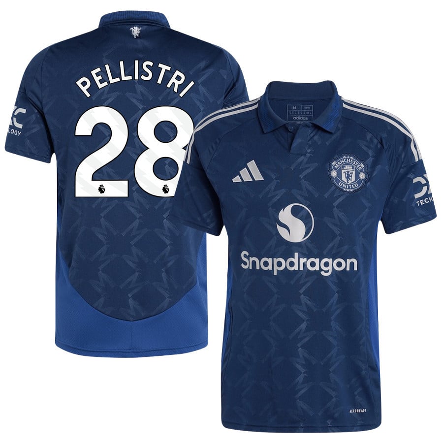 Facundo Pellistri 28 Manchester United 2024/25 Away Jersey - Men, Blue