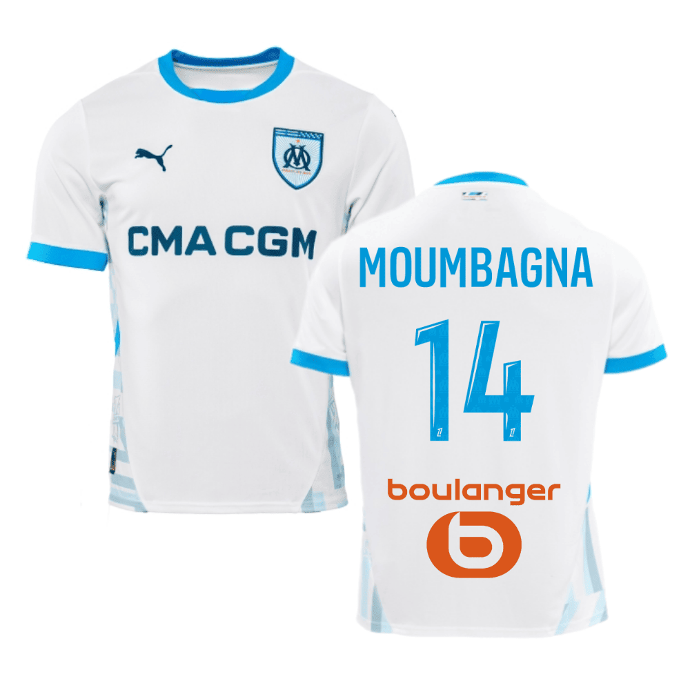 Faris Moumbagna 14 Olympique de Marseille 2024/25 Home Men Jersey - White