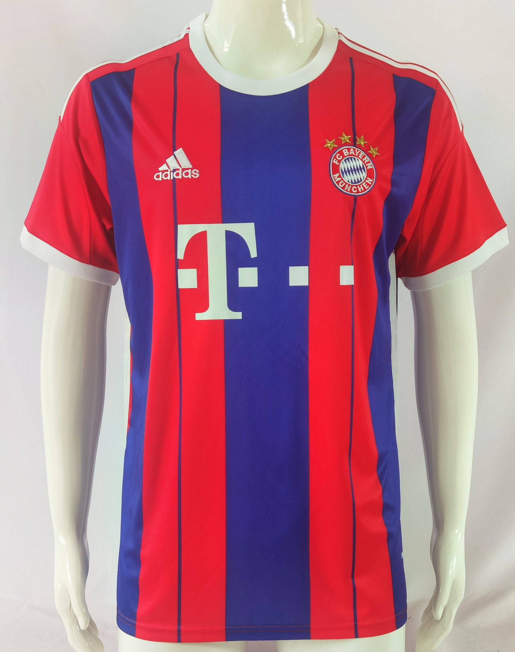 FC Bayern Munich 2014/15 Home Retro Men Jersey – Red/Blue