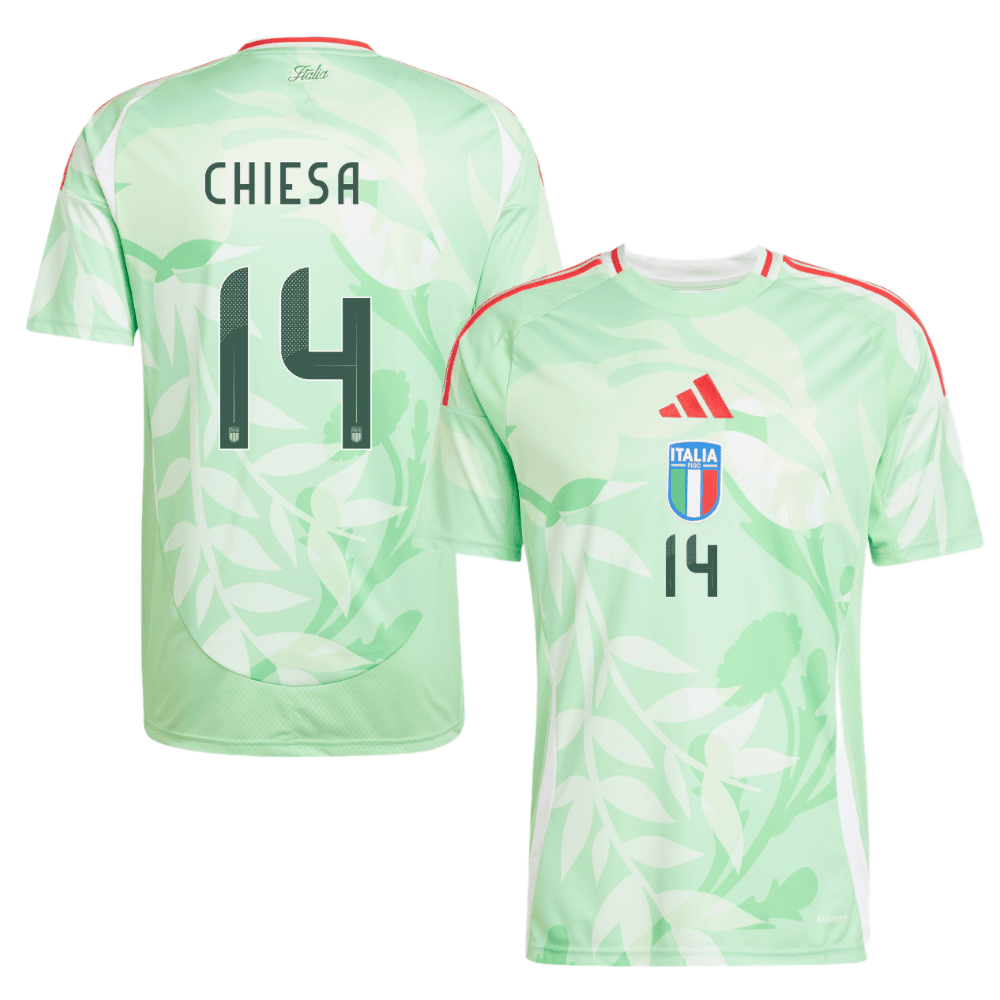 Federico Chiesa 14 Italy National Team 2025/26 Away Men Jersey - Green