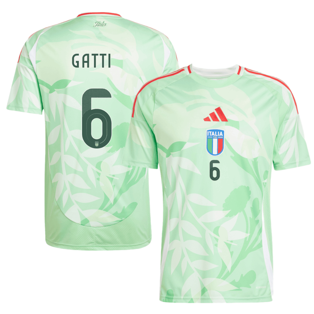 Federico Gatti 6 Italy National Team 2025/26 Away Men Jersey - Green