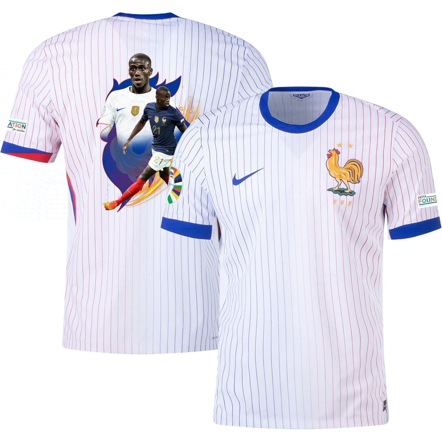 Ferland Mendy 3 Game-changer France National Team 2024/25 Away Jersey - Euro UEFA Patch - Men, White