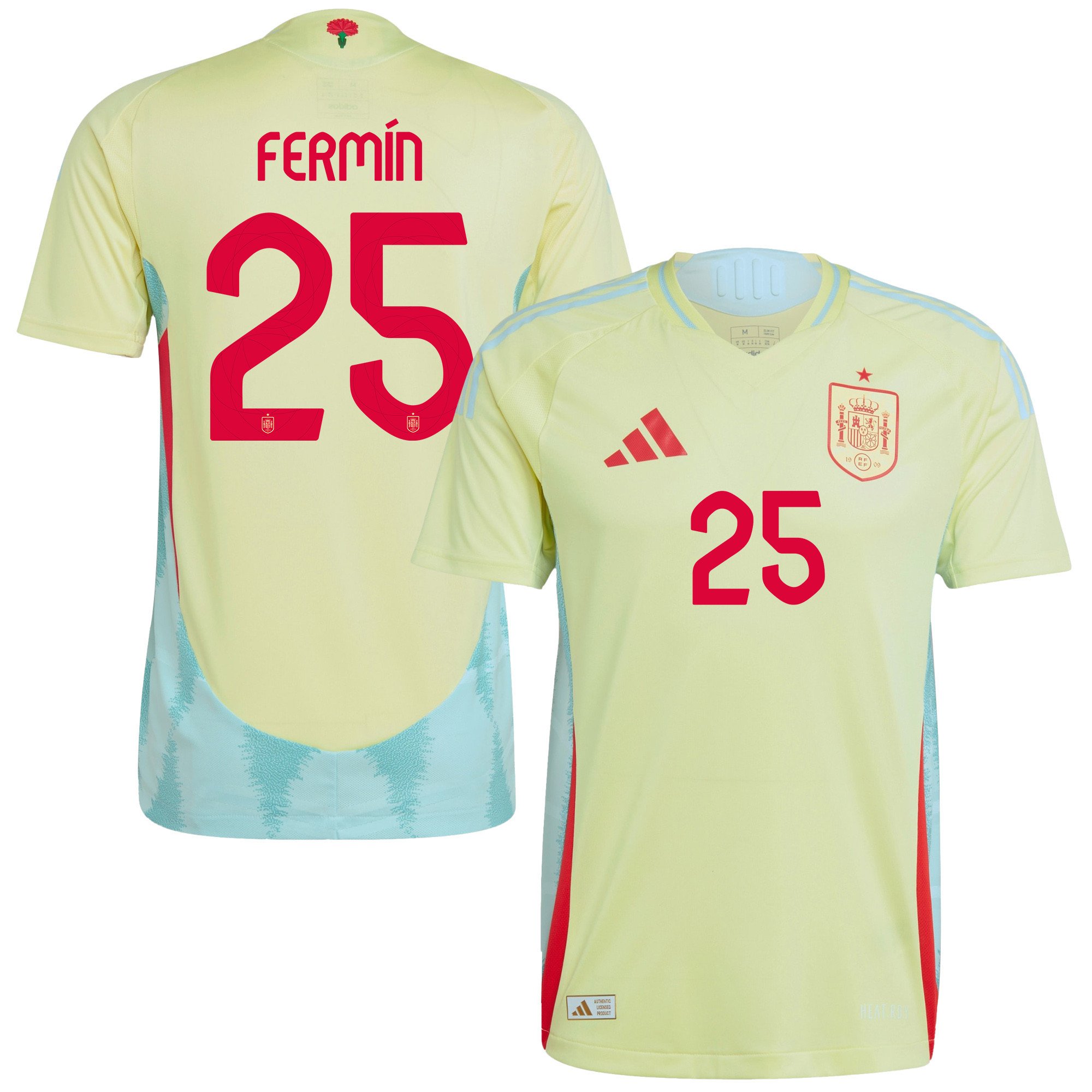 Fermín López 25 Spain National Team 2024 Away Men Jersey - Yellow