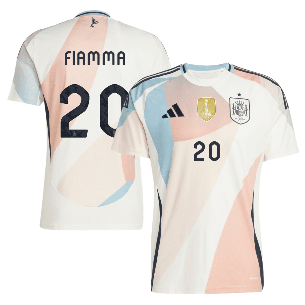 Fiamma Benítez 20 Spain Women's National Team 2025/26 Away Men Jersey - Cream