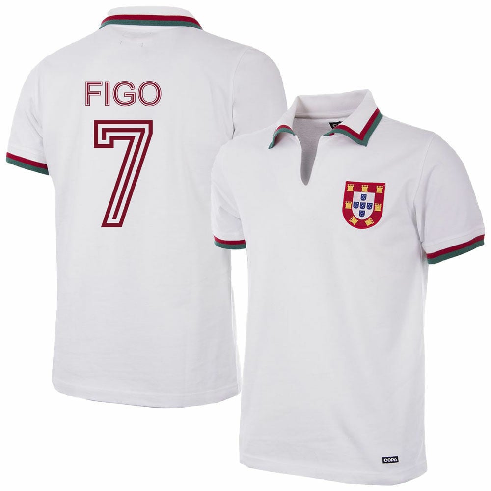 Figo 7 Portugal 1972-1973 Away Retro Jersey - Men, White