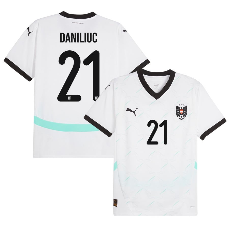Flavius Daniliuc 21 Austria National Team 2024/25 Away Men Jersey - White