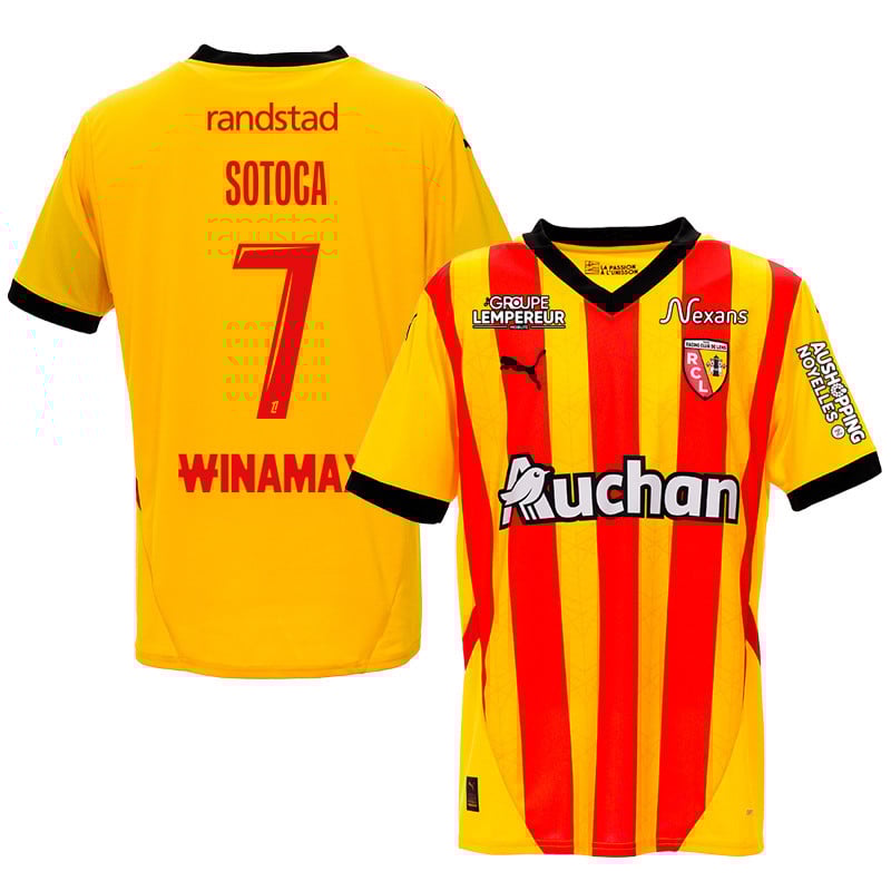 Florian Sotoca 7 RC Lens 2024/25 Home Men Jersey - Yellow