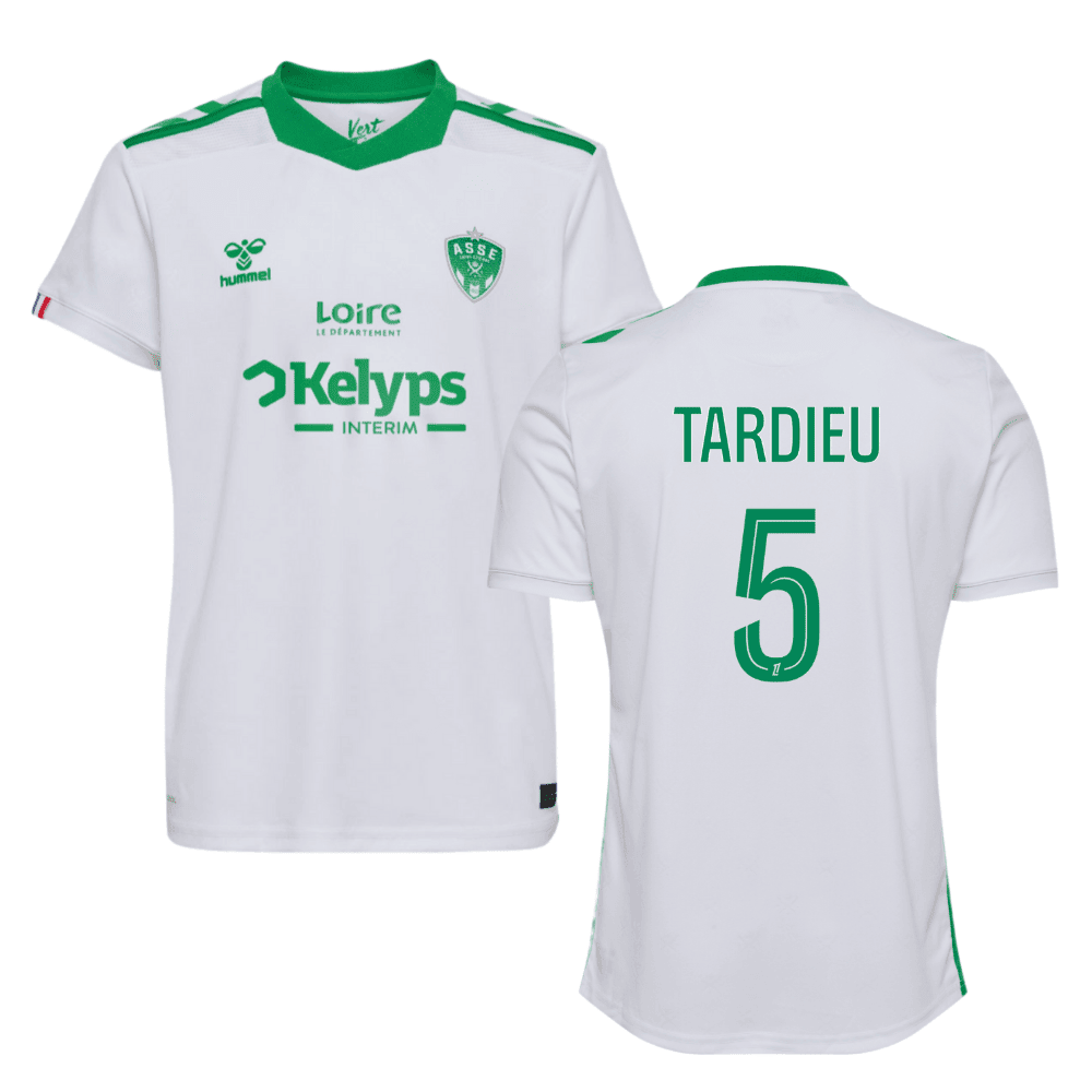 Florian Tardieu 5 AS Saint-Étienne 2024/25 Away Men Jersey - White