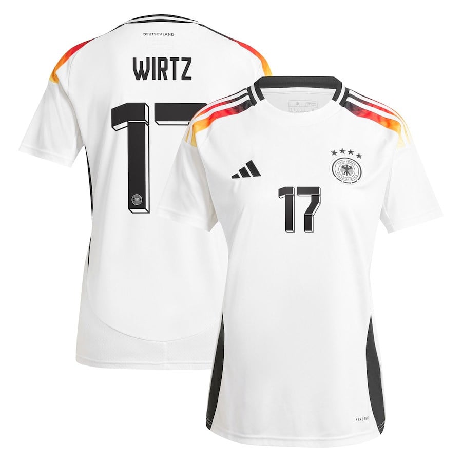 Florian Wirtz 17 Germany National Team 2024 Home Women Jersey - White
