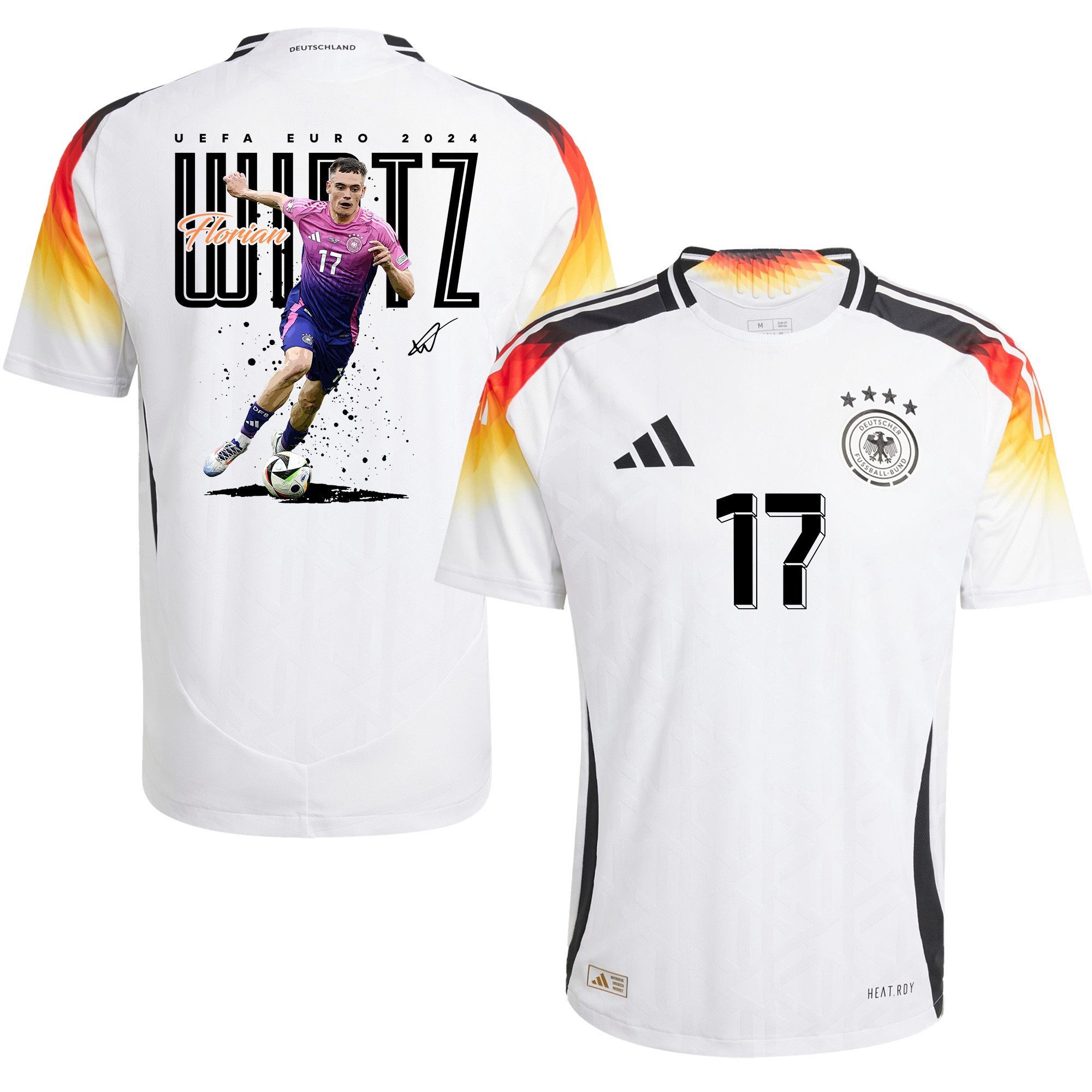 Florian Wirtz 17 Pacey Player Of Germany 2024/25 Home Jersey - Men, White