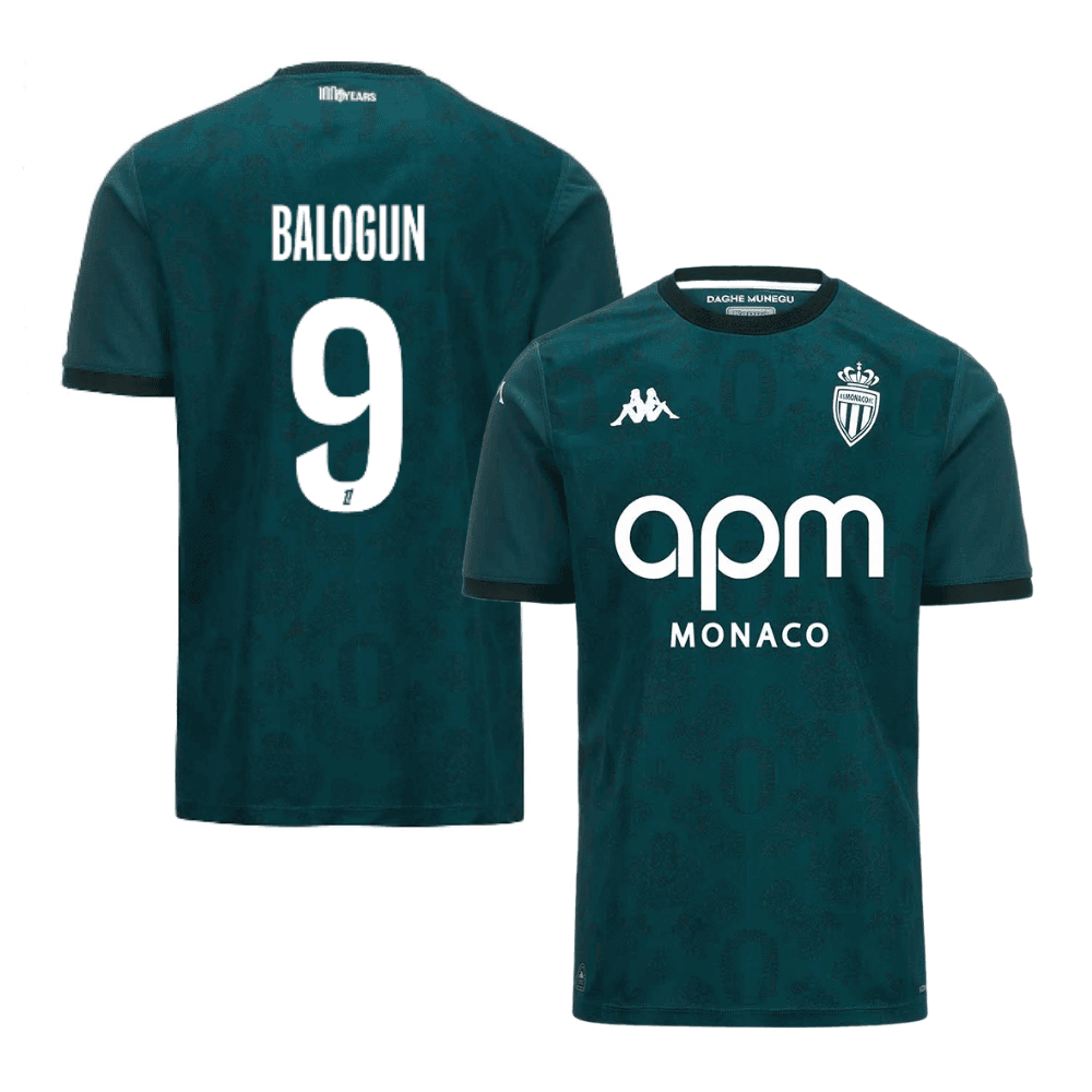 Folarin Balogun 9 AS Monaco 2024/25 Away Men Jersey - Green