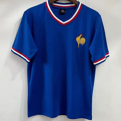 France 1971 Home Retro Men Jersey - Blue
