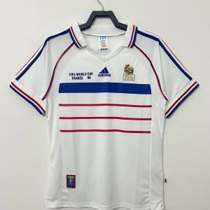 France 1998 FiFa World Cup Away Retro Jersey - Men White