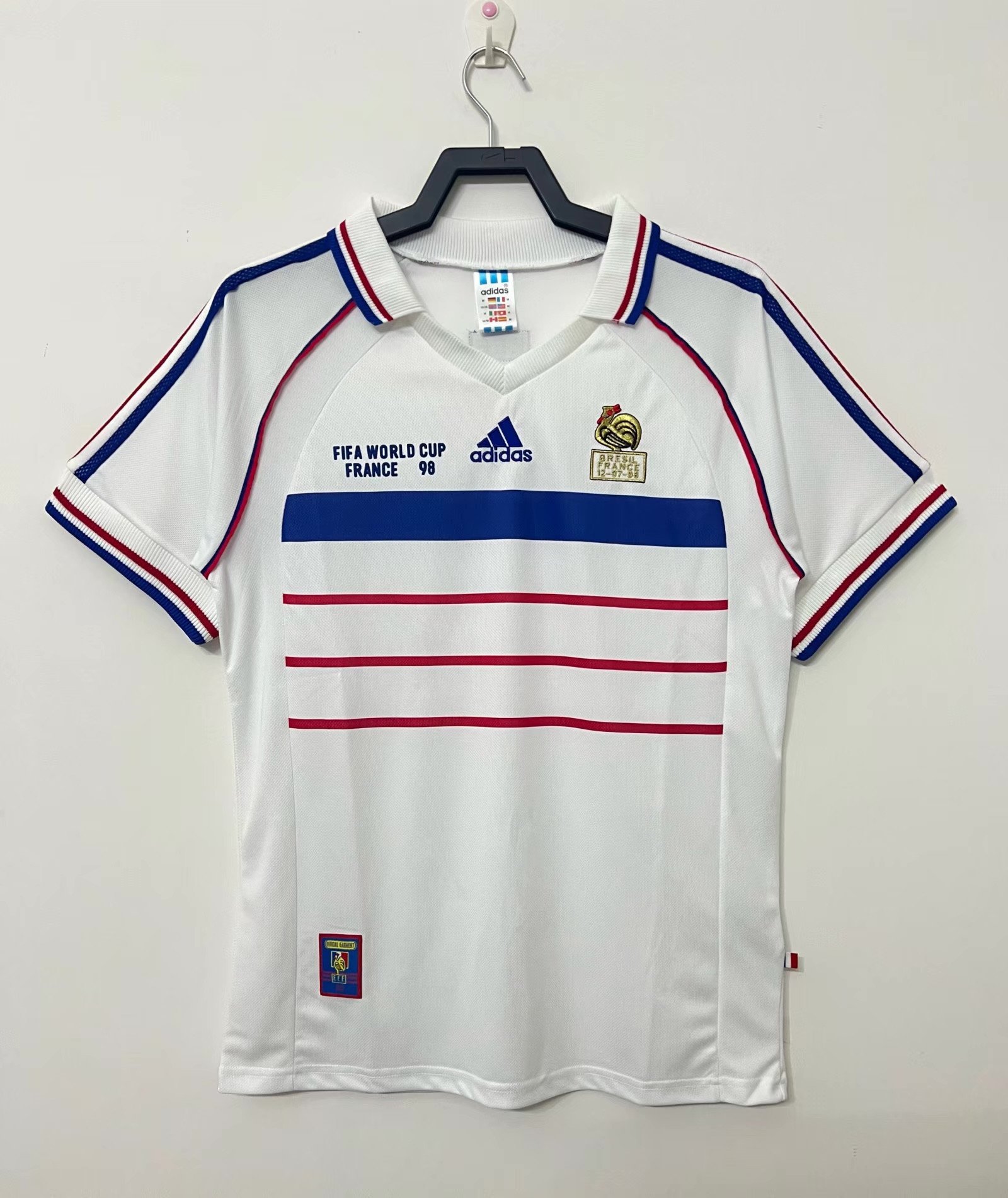 France 1998 FiFa World Cup Away Retro Jersey – Men White