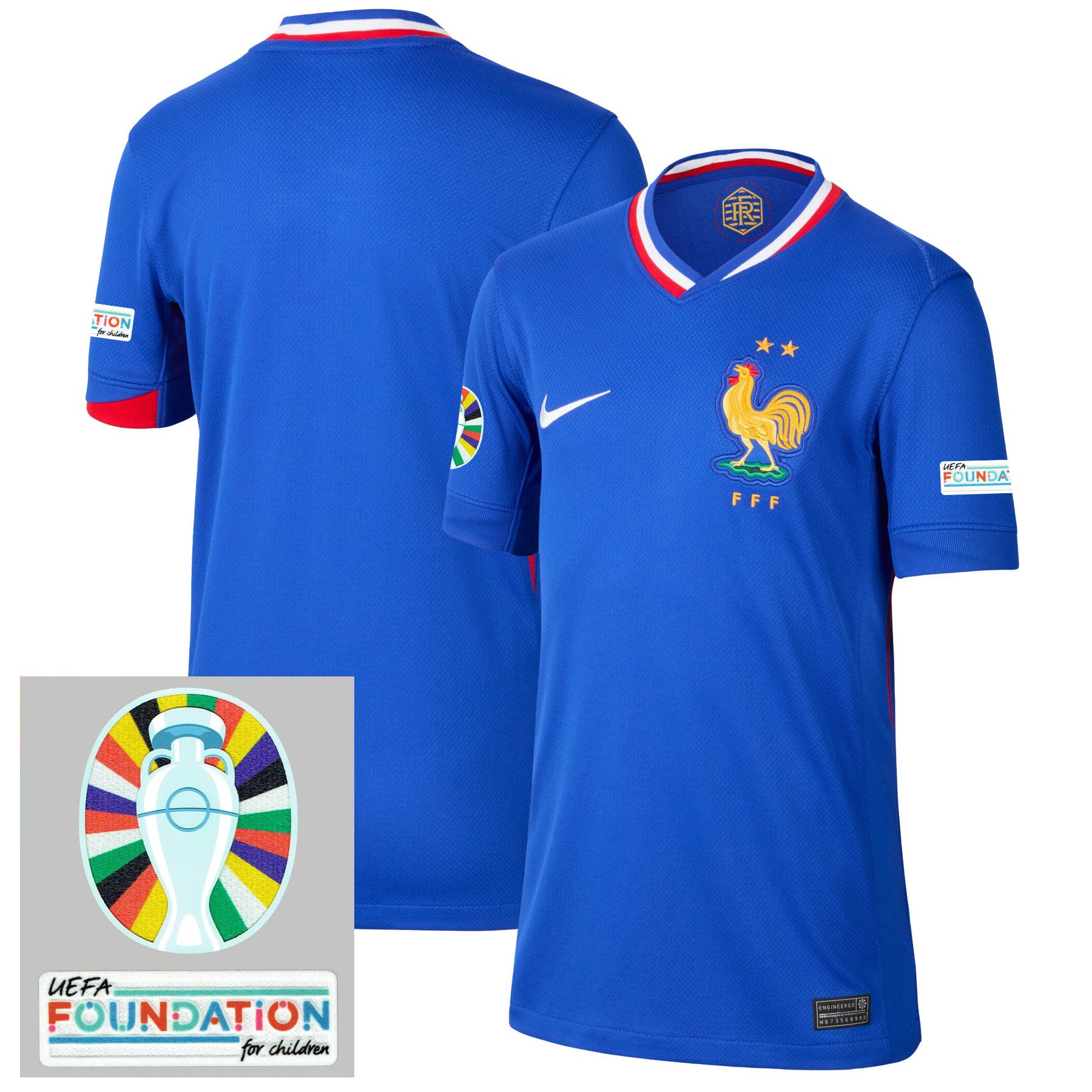 France National Team 2024/25 YOUTH Home Jersey - Euro UEFA Patch - Blue