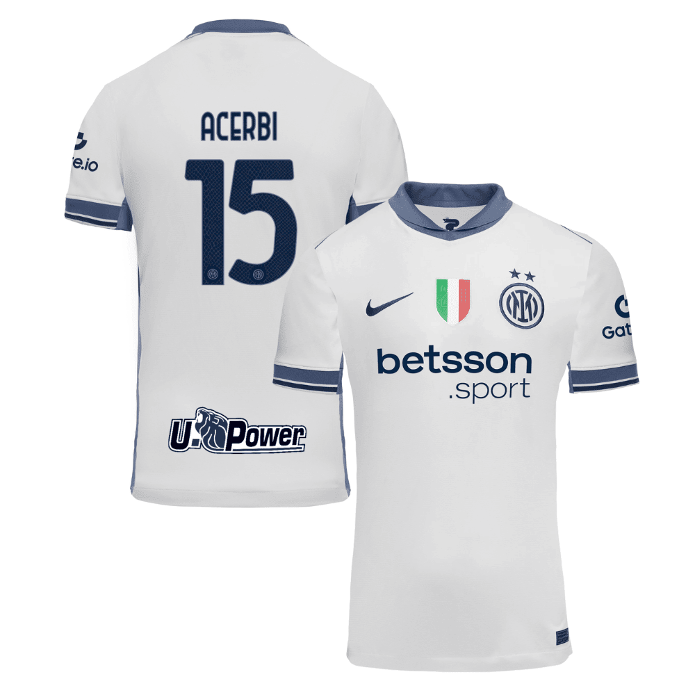 Francesco Acerbi 15 Inter Milan 2024/25 Away Men Jersey - White