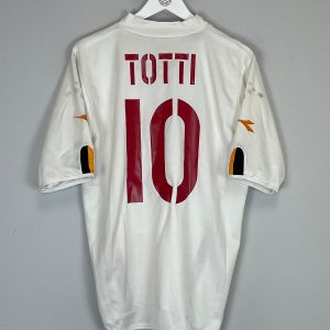 Francesco Totti 10 AS Roma 2003/04 Away Men Retro Jersey - White