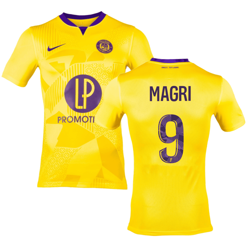 Frank Magri 9 Toulouse FC 2024/25 Away Men Jersey - Yellow