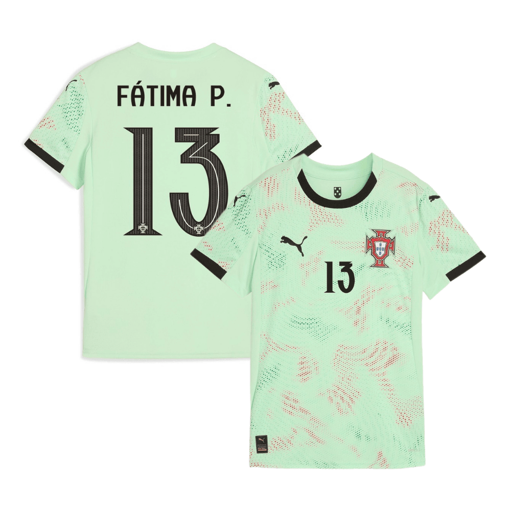Fátima Pinto 13 Portugal Women's National Team 2025/26 Away Men Jersey - Green
