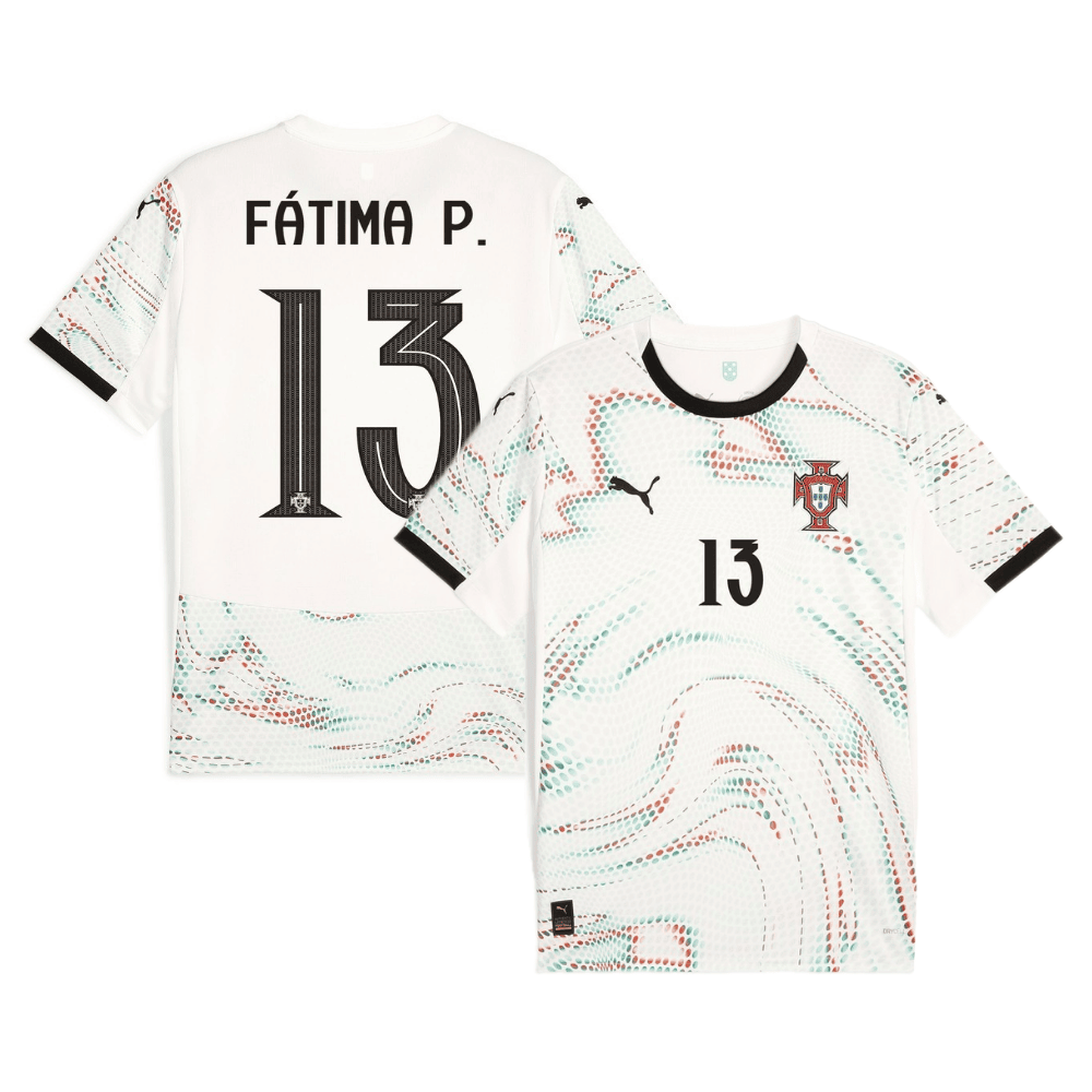 Fátima Pinto 13 Portugal Women's National Team 2025/26 Away Men Jersey - White