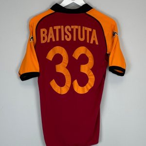 Gabriel Batistuta 33 AS Roma 2002/03 European Home Men Retro Jersey - Red