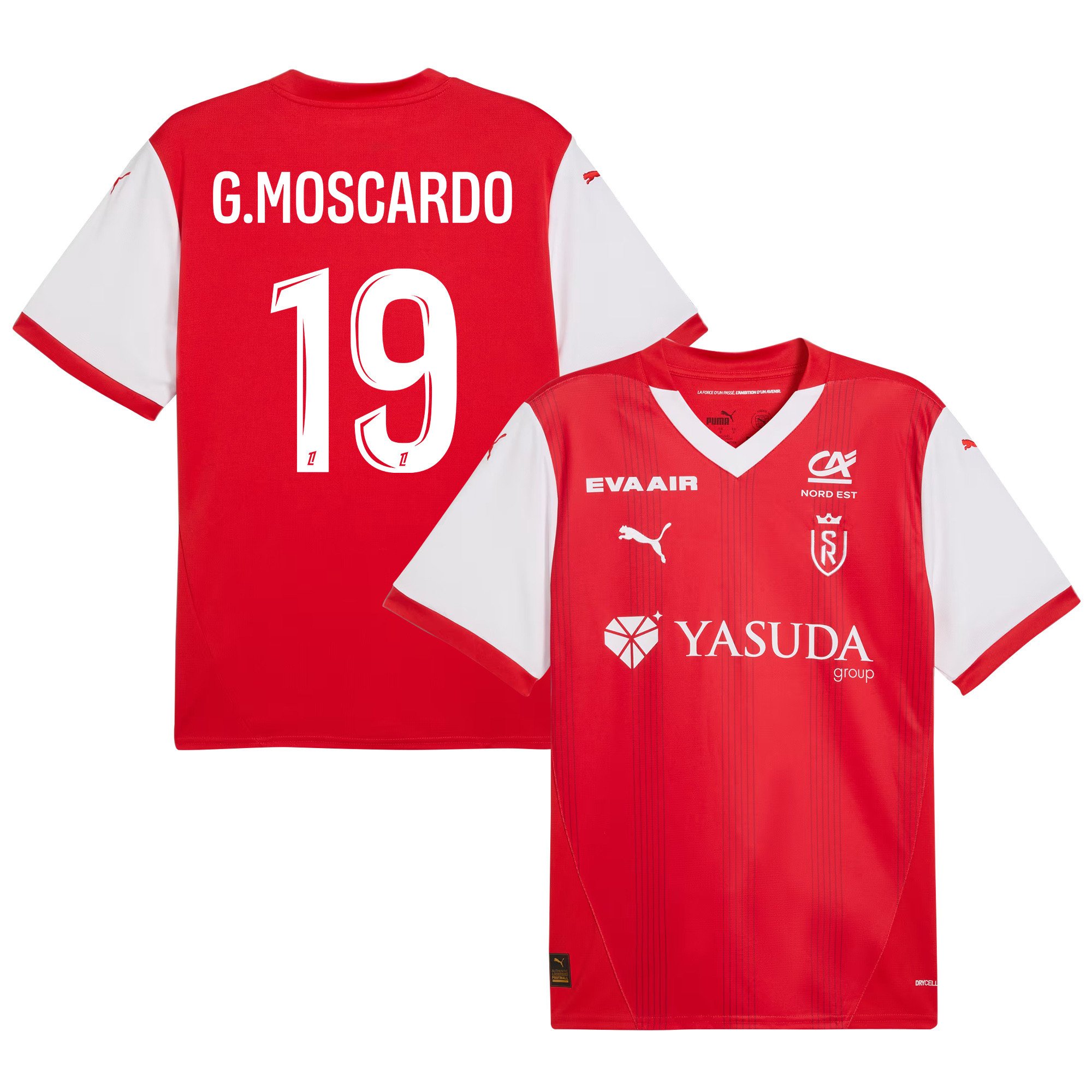 Gabriel Moscardo 19 Stade de Reims 2024/25 Home Men Jersey - Red