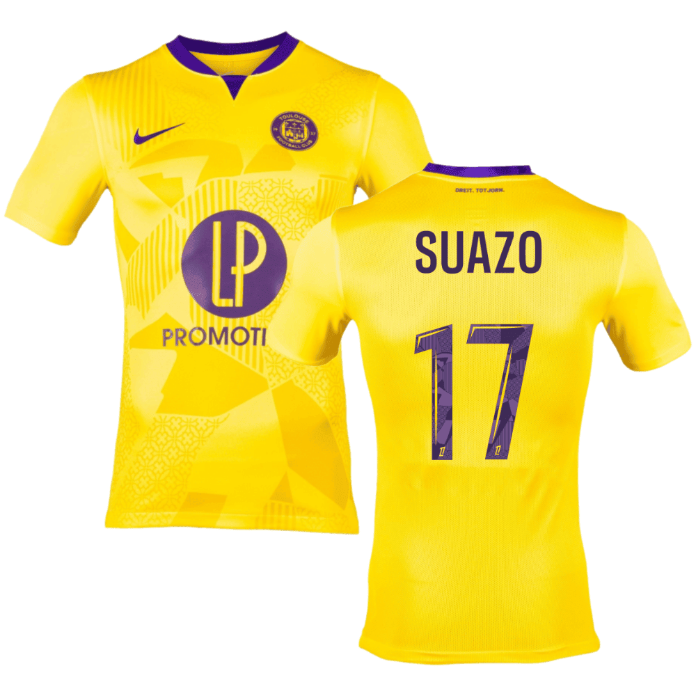 Gabriel Suazo 17 Toulouse FC 2024/25 Away Men Jersey - Yellow