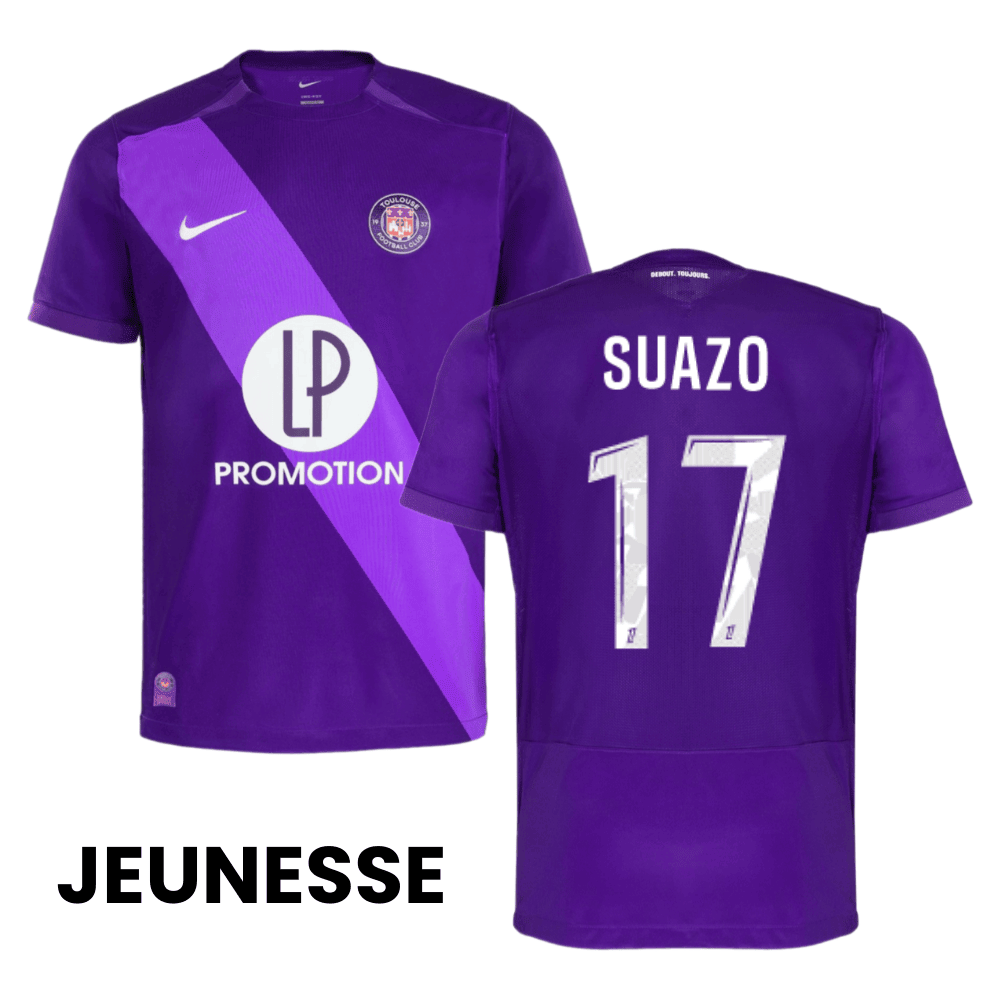 Gabriel Suazo 17 Toulouse FC 2024/25 Home YOUTH Jersey - Purple