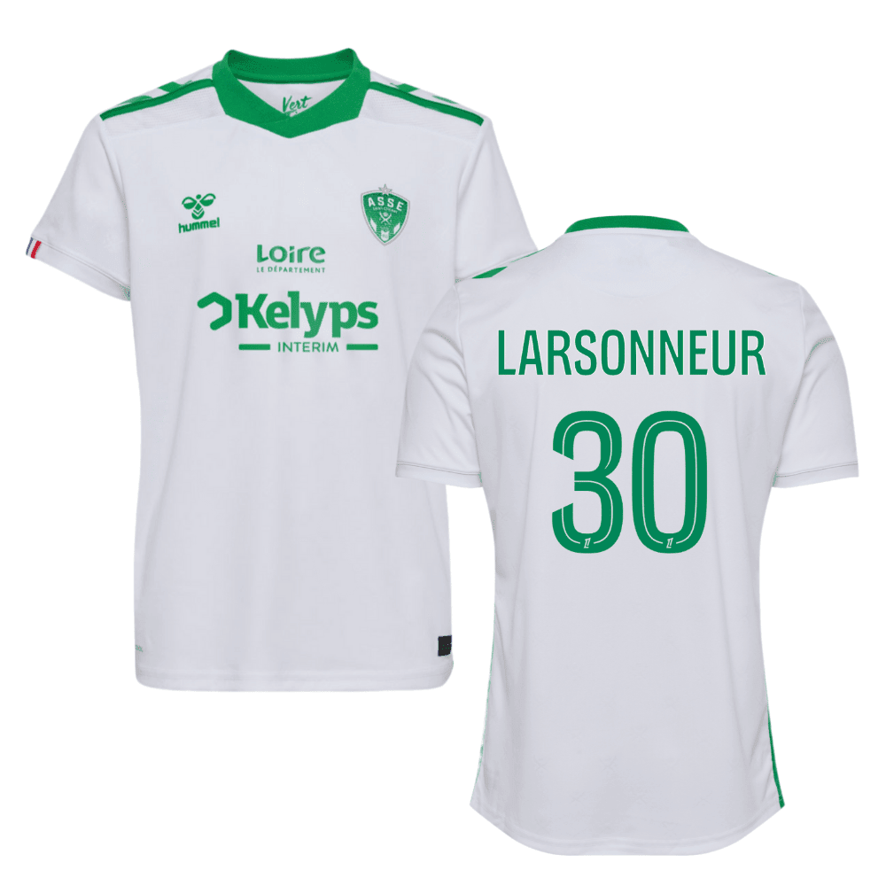 Gautier Larsonneur 30 AS Saint-Étienne 2024/25 Away Men Jersey - White
