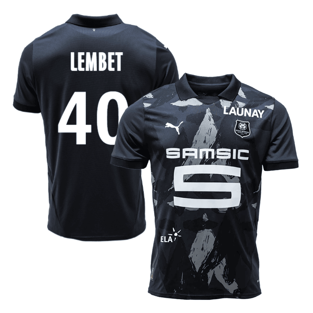 Geoffrey Lembet 40 Stade Rennais F.C. 2024/25 Third Men Jersey - Black
