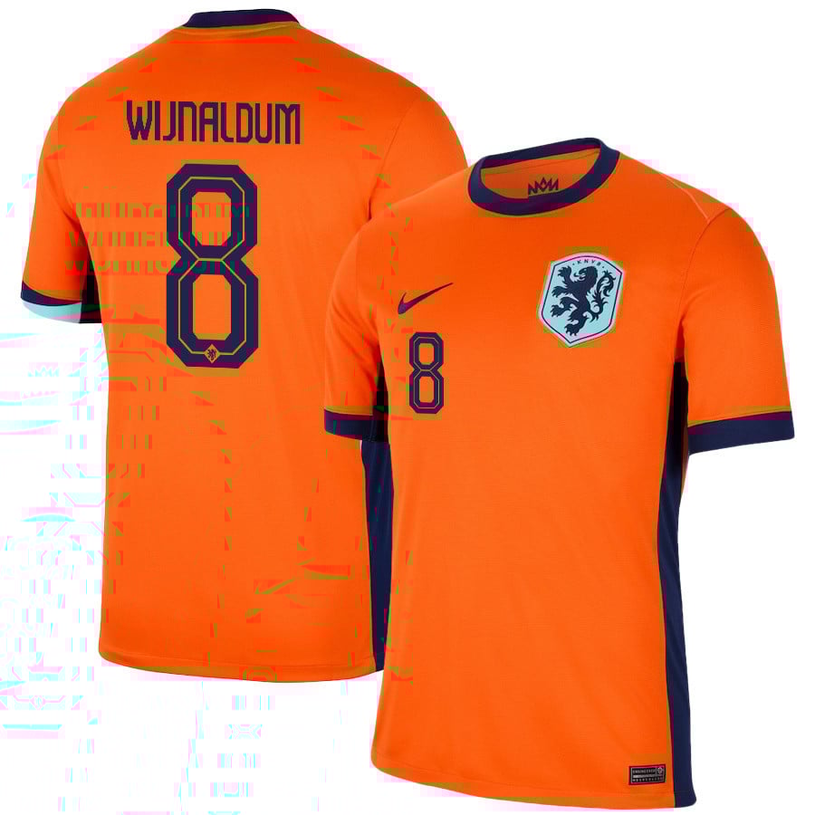 Georginio Wijnaldum 8 Netherlands National Team 2024/25 Home Men Jersey - Orange