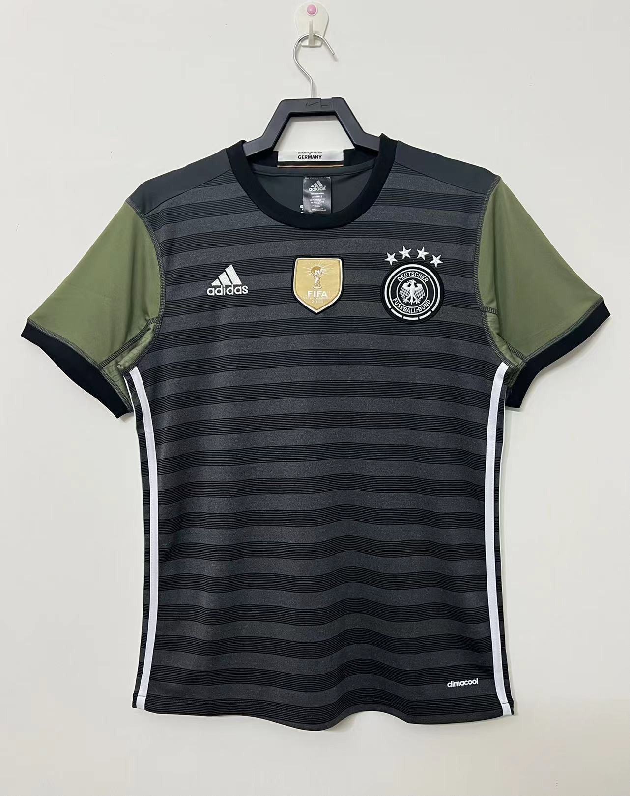 Germany 2016 Away Retro Jersey – Men Black