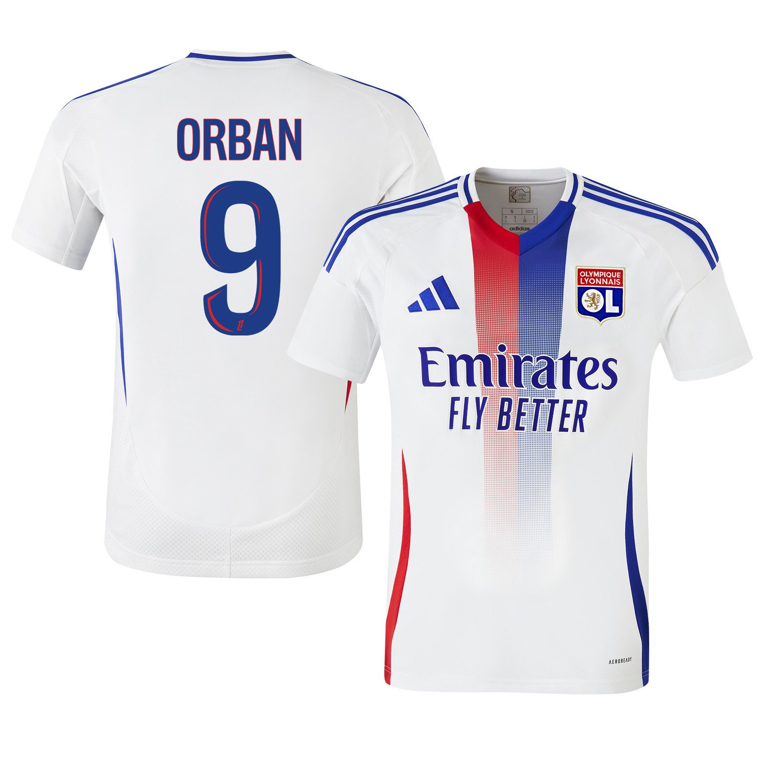 Gift Orban 9 Olympique Lyonnais 2024/25 Home Men Jersey - White