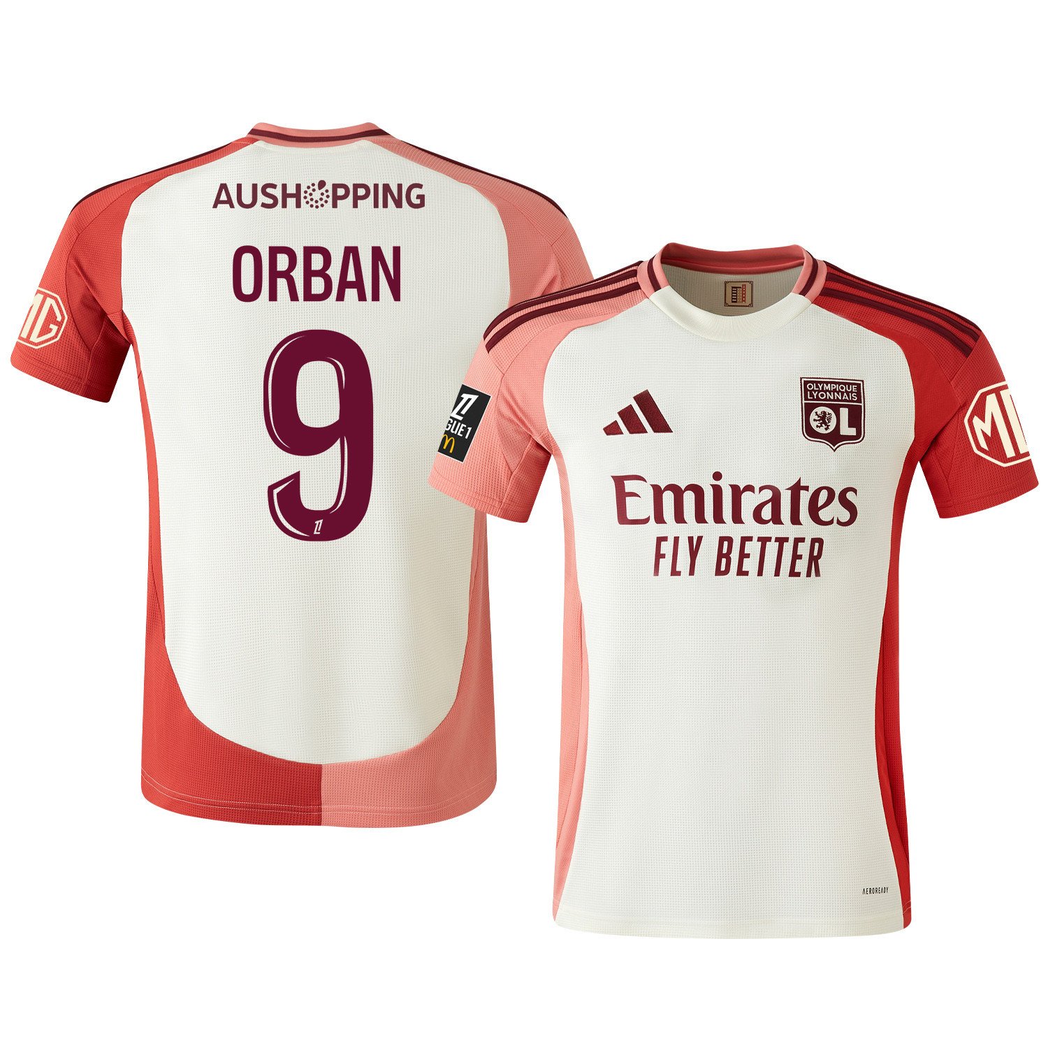 Gift Orban 9 Olympique Lyonnais 2024/25 Third Men Jersey - Cream