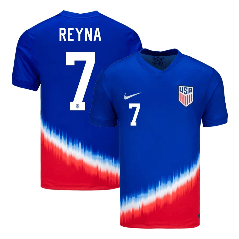 Giovanni Reyna 7 USWNT 2024 American Icon Away Stadium Jersey - Men Blue