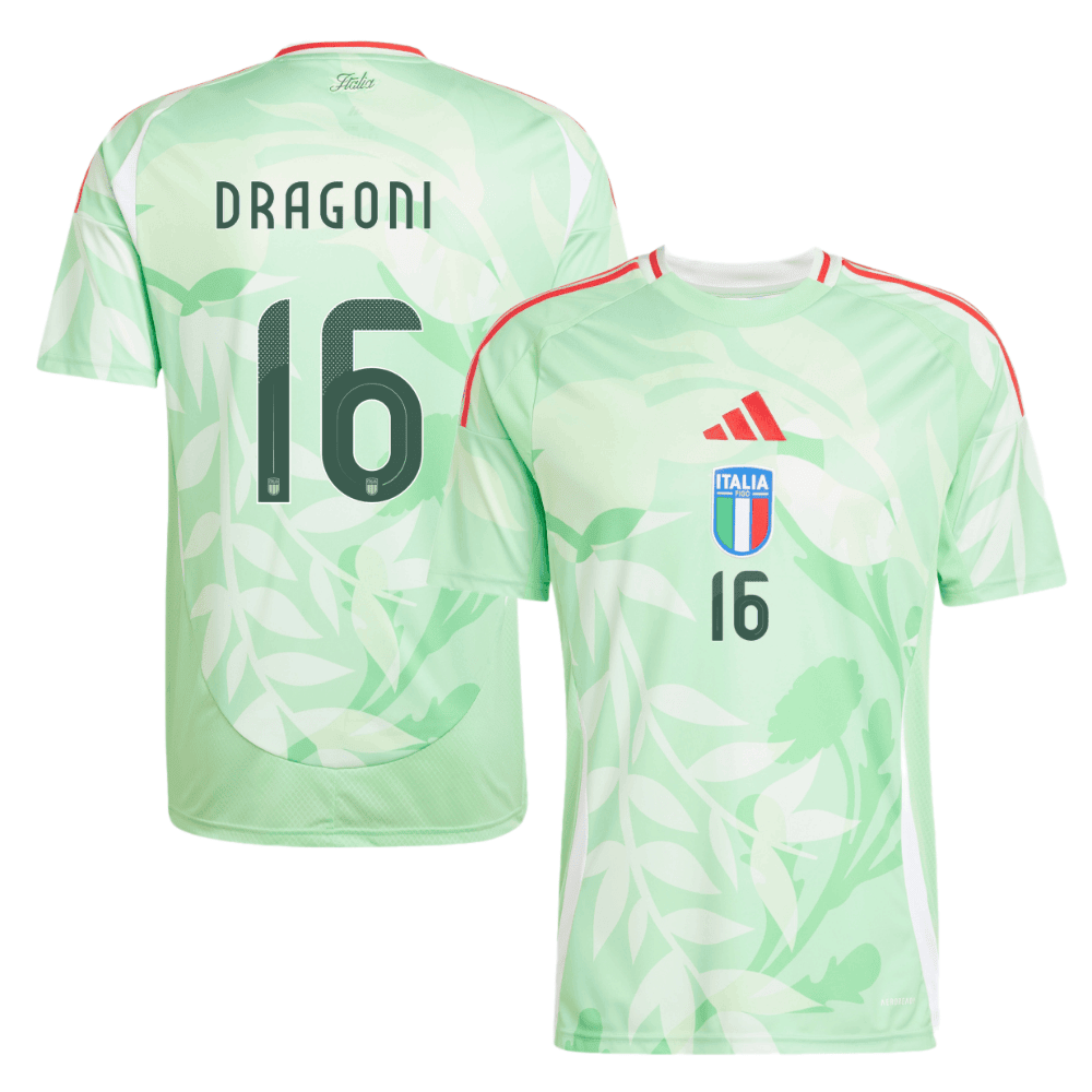 Giulia Dragoni 16 Italy Women's National Team 2025/26 Away Men Jersey - Green