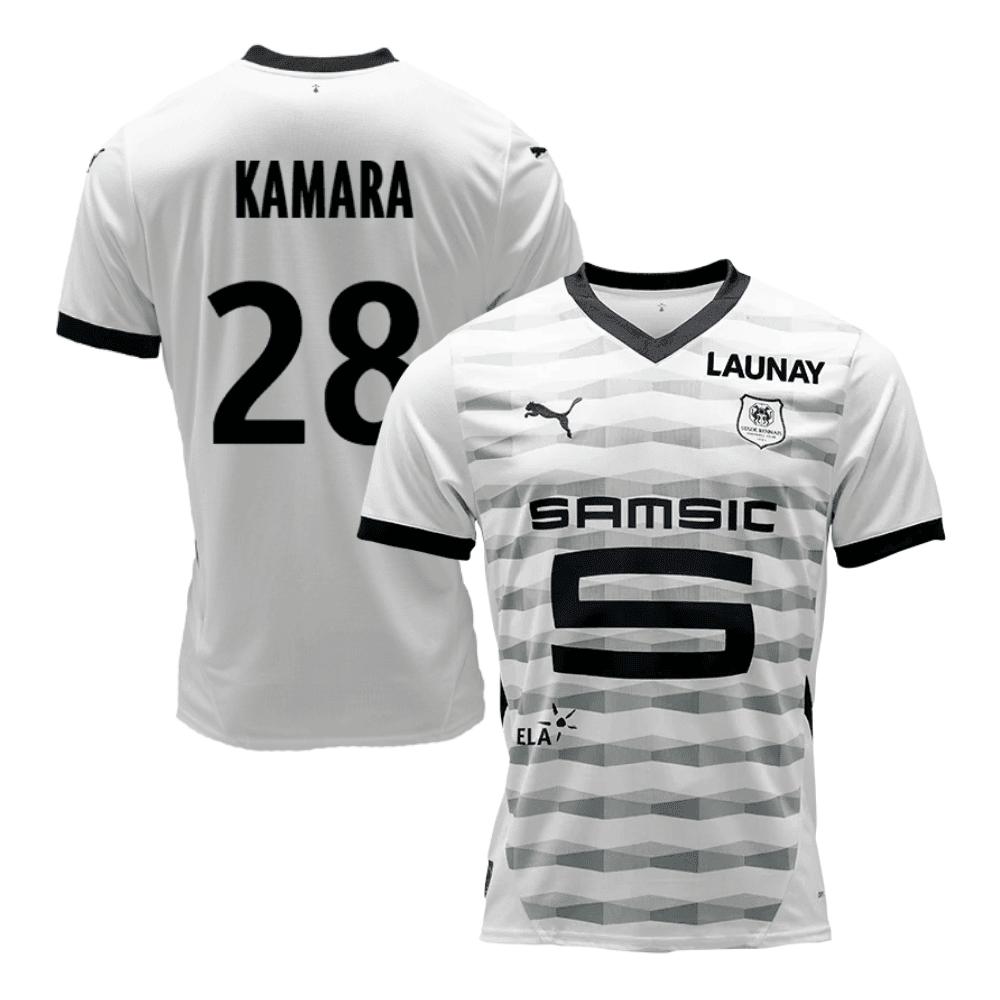 Glen Kamara 28 Stade Rennais F.C. 2024/25 Away Men Jersey - White