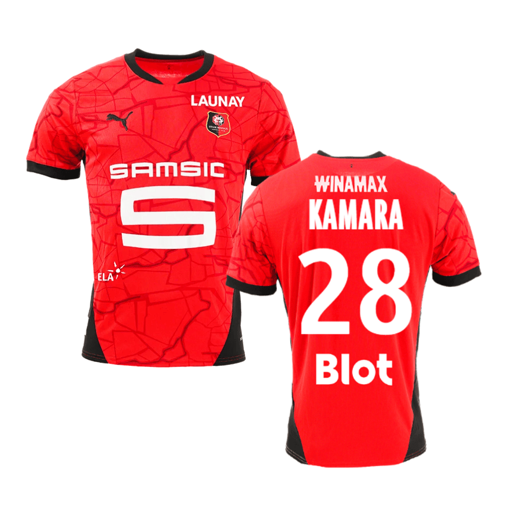 Glen Kamara 28 Stade Rennais F.C. 2024/25 Home Men Jersey - Red