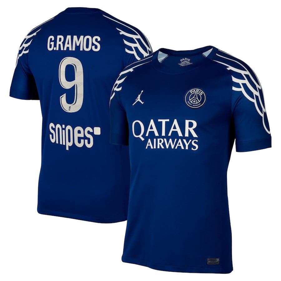 Gonçalo Ramos 9 Paris Saint-Germain 2024/25 Fourth Men Jersey - Dark Blue