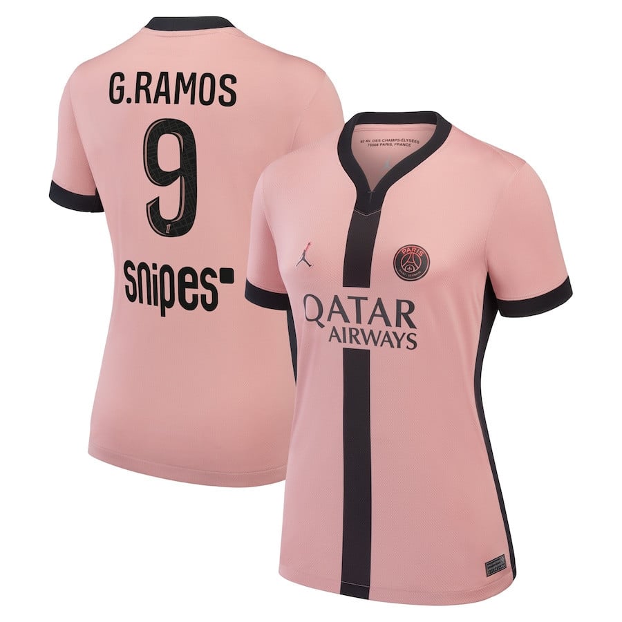 Gonçalo Ramos 9 Paris Saint-Germain 2024/25 Third Women Jersey - Pink