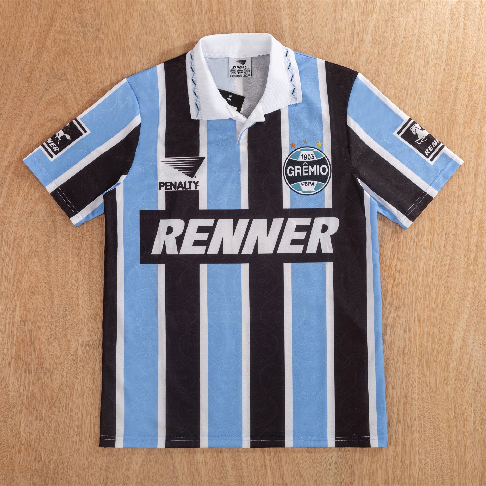 Grêmio FBPA 1995/96 Home Retro Men Jersey - Sky Blue