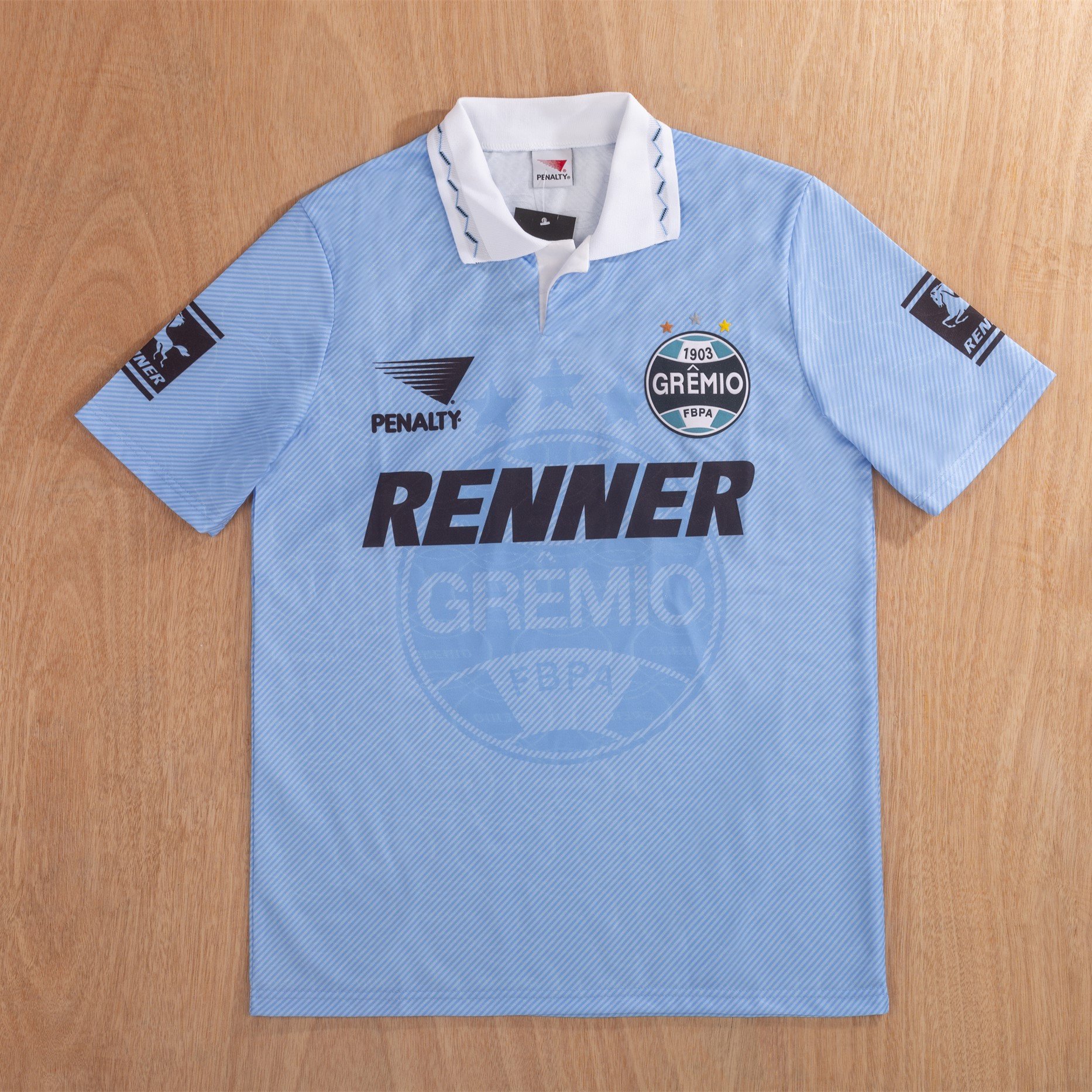 Grêmio FBPA 1995/96 Third Retro Men Jersey - Sky Blue