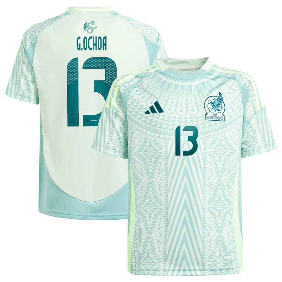 Guillermo Ochoa 13 Mexico National Team 2024 Away YOUTH Jersey - Green