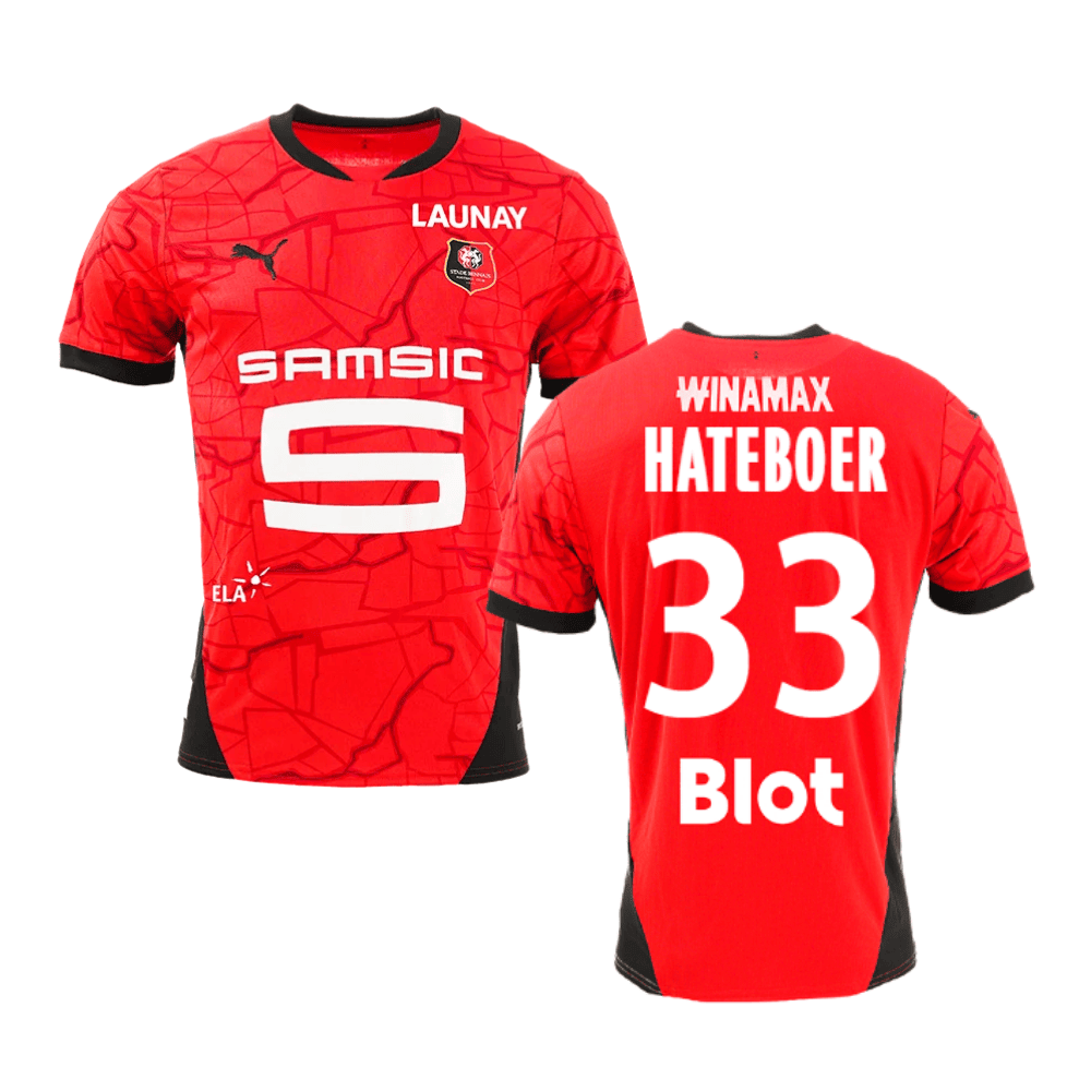 Hans Hateboer 33 Stade Rennais F.C. 2024/25 Home Men Jersey - Red